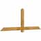 Ekena Millwork Eugene Rough Sawn Timber Gable Bracket, Western Red Cedar, 72"W x 27"H x 2"D x 4"F, 9/12 Pitch GBW072X27X0204EUG00RWR - alternate 2